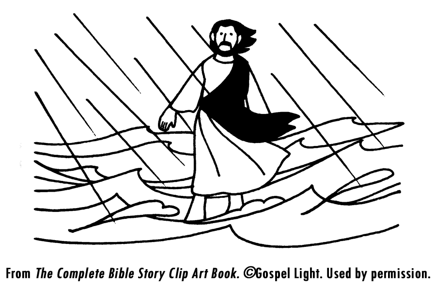 clipart jesus and peter walking on water - photo #19