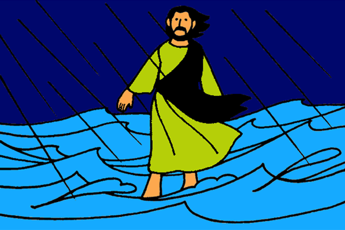 clipart jesus and peter walking on water - photo #42